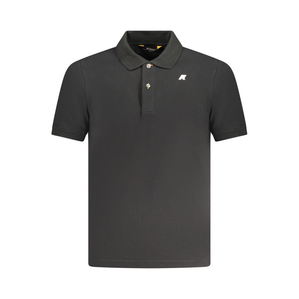 K-WAY Black Cotton Polo Shirt LUNESCAPE