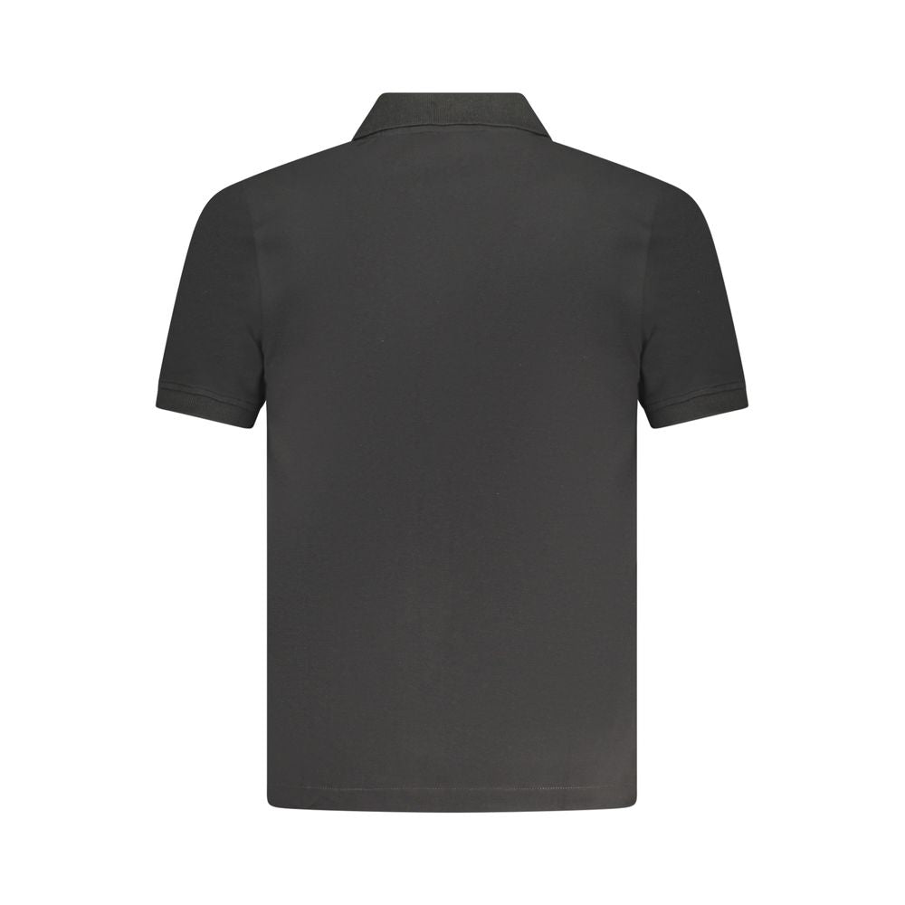K-WAY Black Cotton Polo Shirt LUNESCAPE