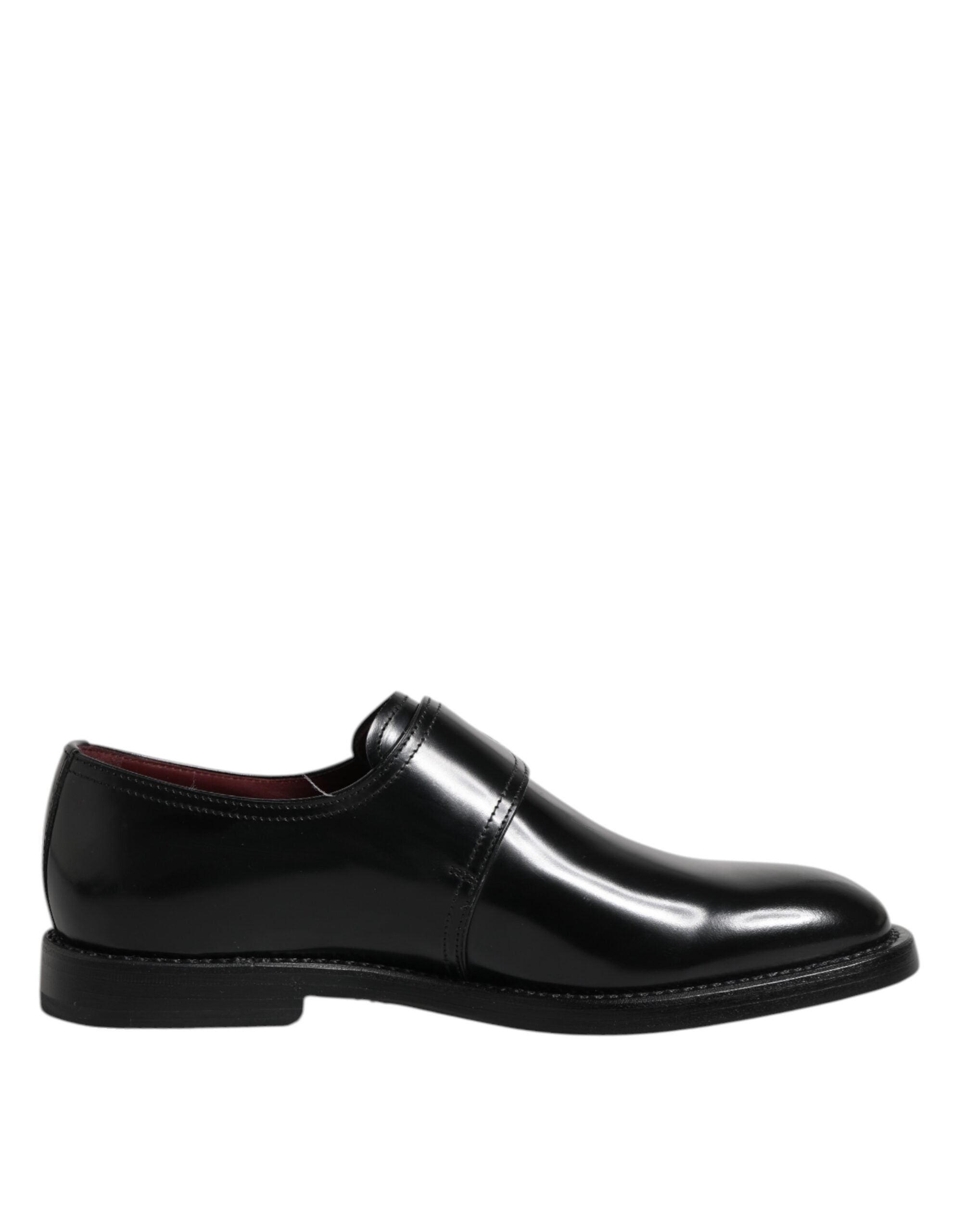 Dolce & Gabbana Black Leather Monk Strap Derby Formal Shoes LUNESCAPE