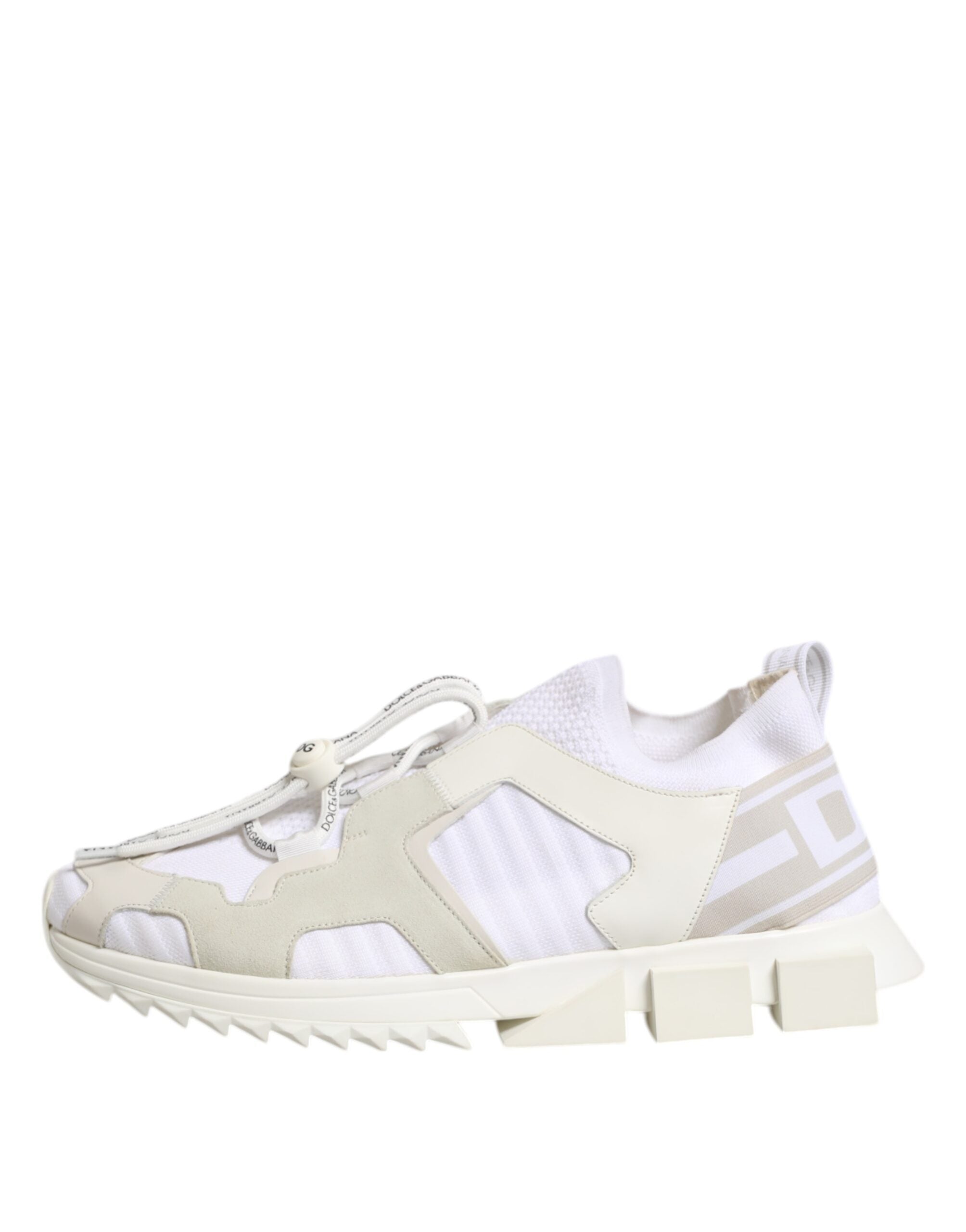 Dolce & Gabbana White Mesh Sorrento Slip-on Trekking Sneakers