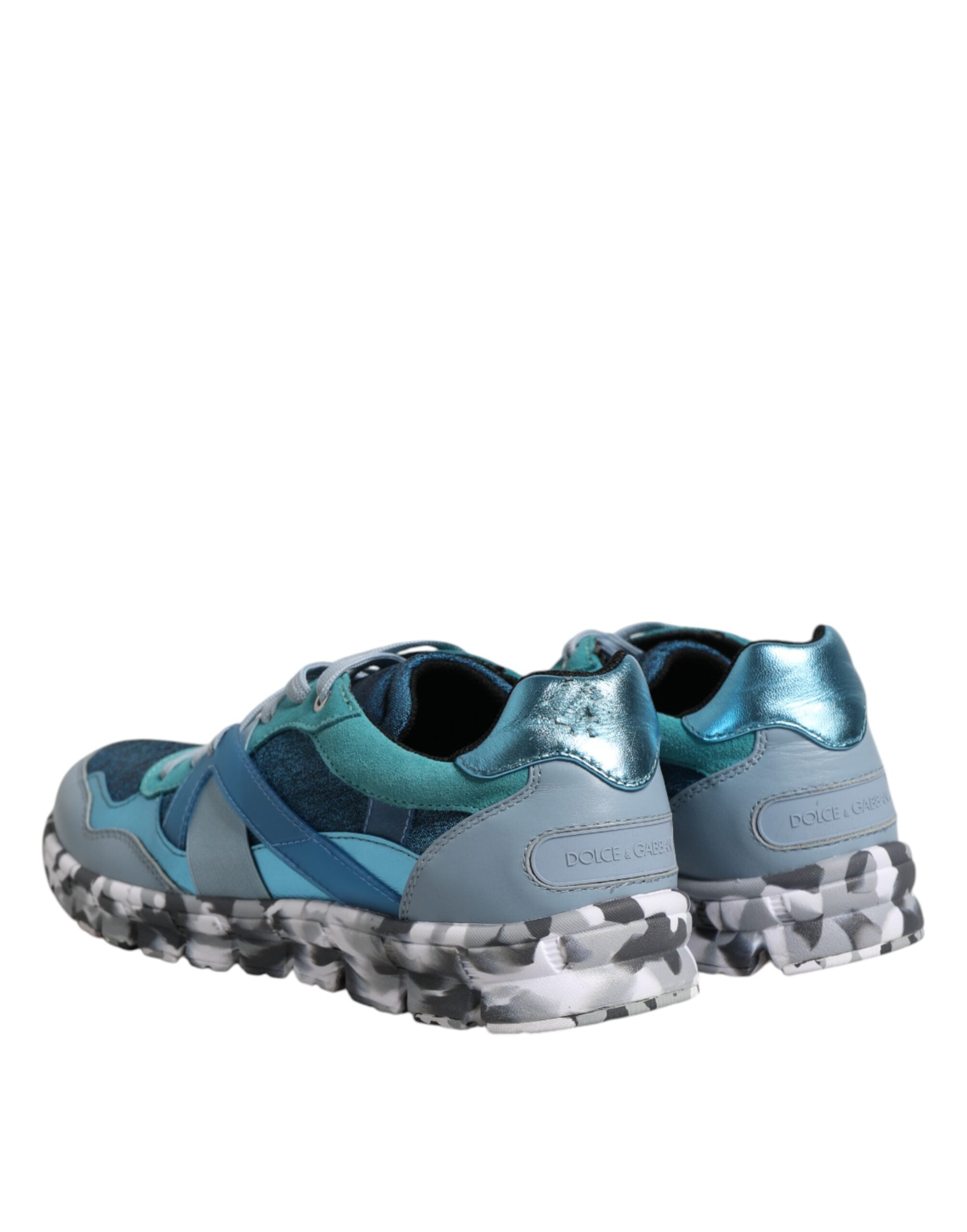 Dolce & Gabbana Multicolor Lace Up Low Top Men Sneakers Shoes