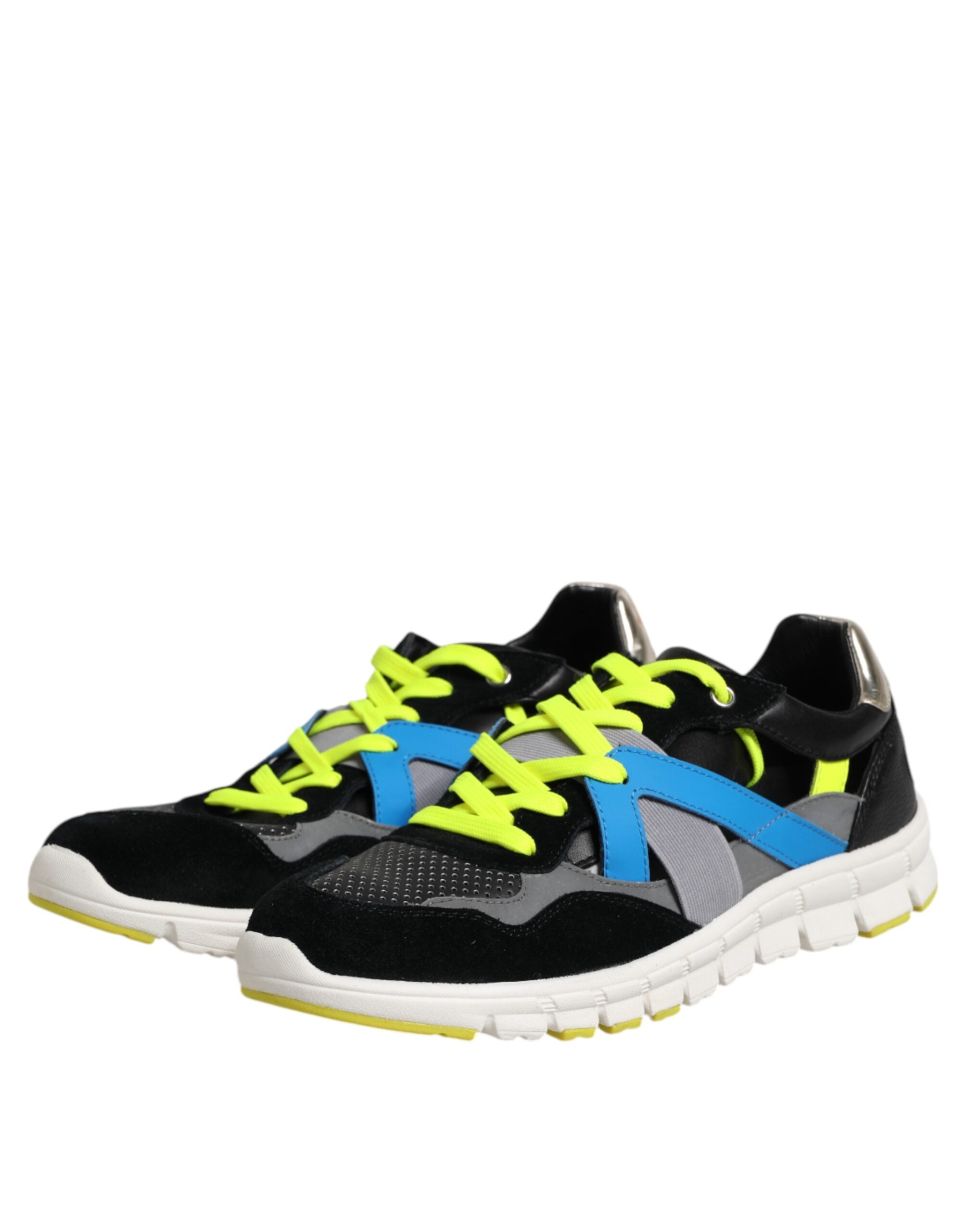 Dolce & Gabbana Multicolor Lace Up Low Top Men Sneakers Shoes