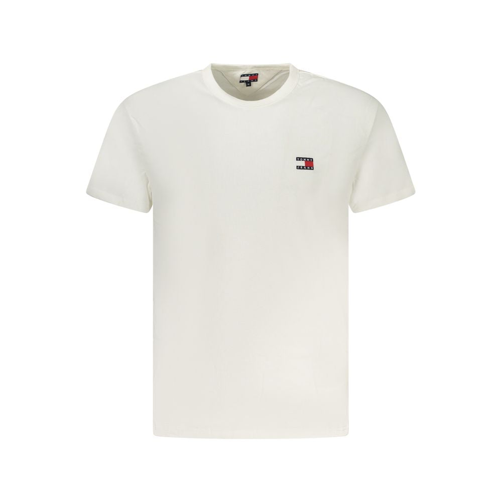 Tommy Hilfiger White Cotton Men T-Shirt LUNESCAPE