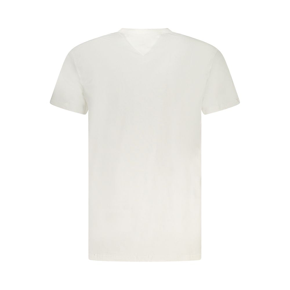 Tommy Hilfiger White Cotton Men T-Shirt LUNESCAPE