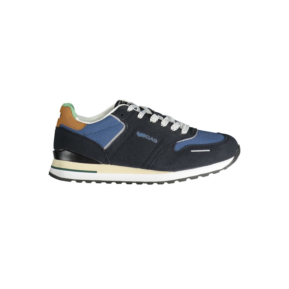 Gas Blue Polyester Men Sneaker LUNESCAPE