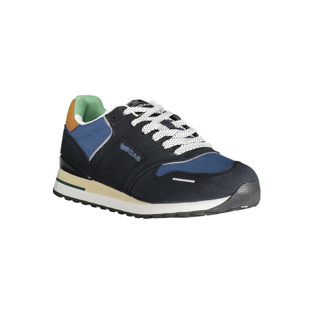 Gas Blue Polyester Men Sneaker LUNESCAPE