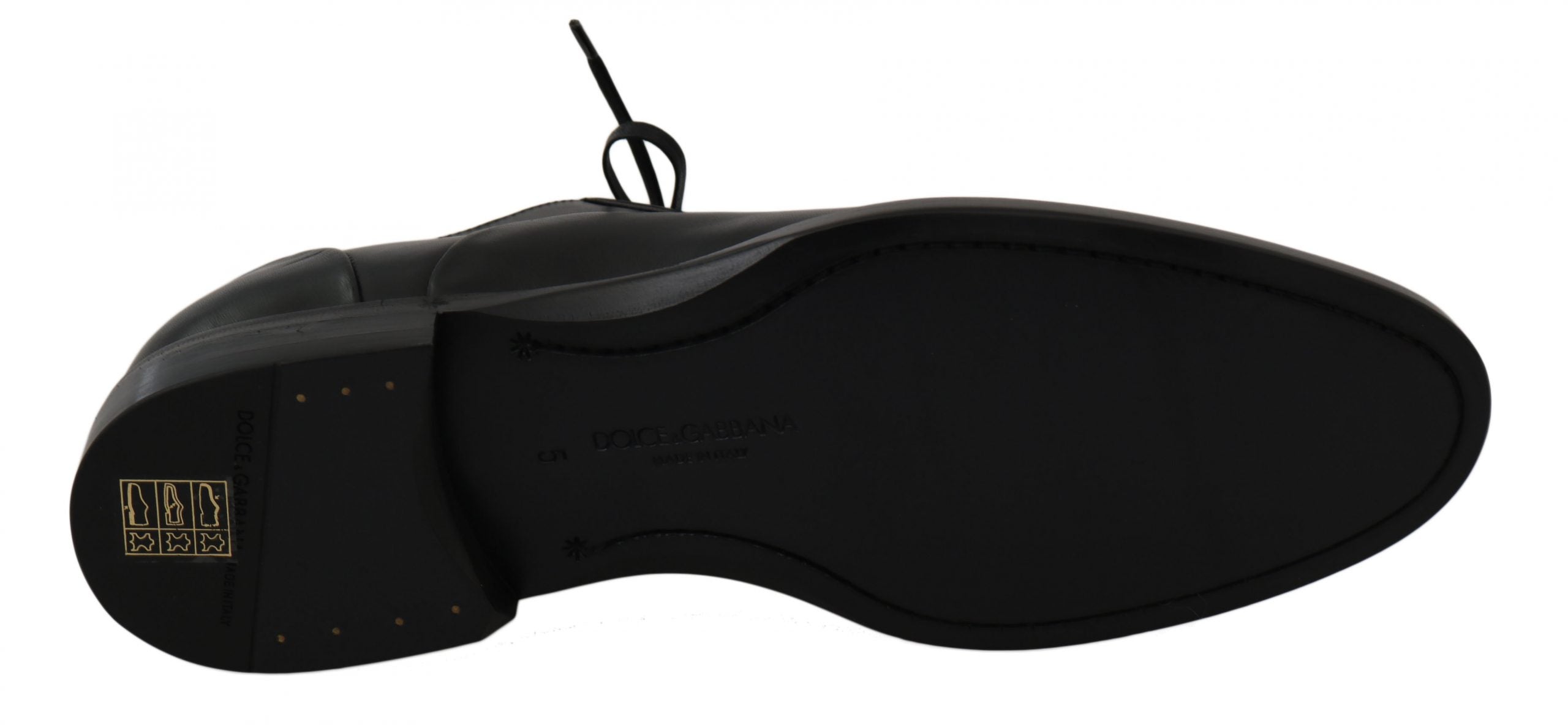 Dolce & Gabbana Black Leather Derby Formal Shoes LUNESCAPE