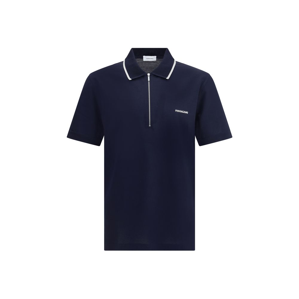 Ferragamo Zip Polo Shirt LUNESCAPE