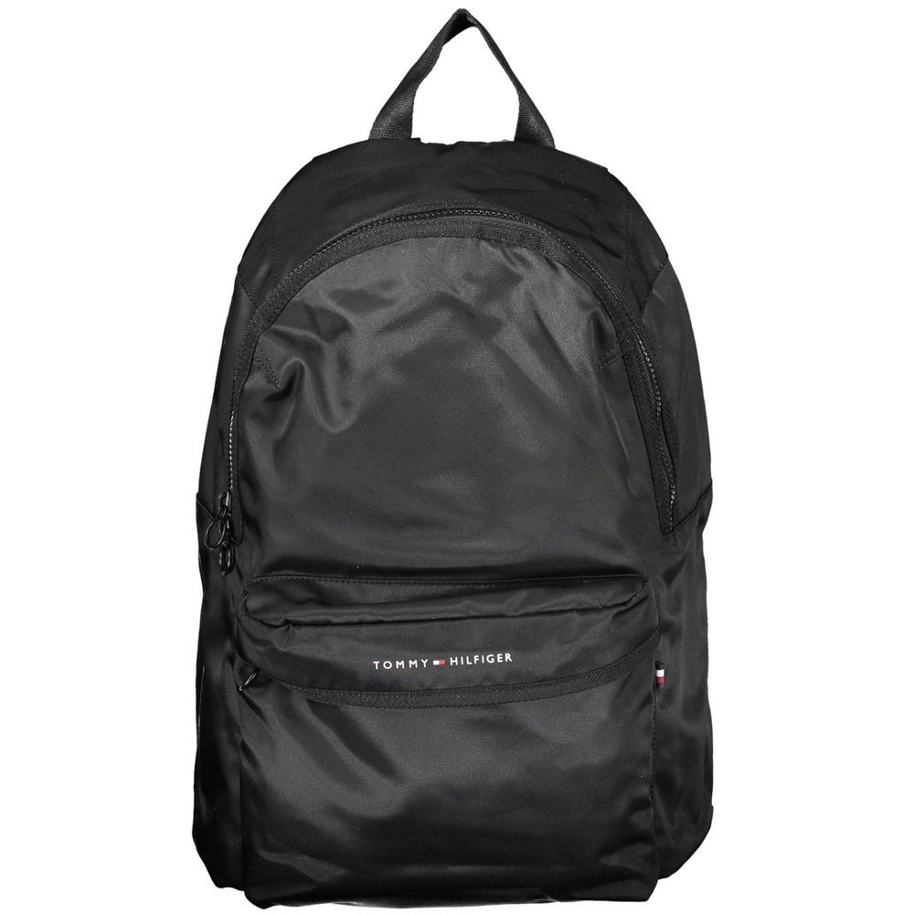 Tommy Hilfiger Black Polyester Backpack LUNESCAPE