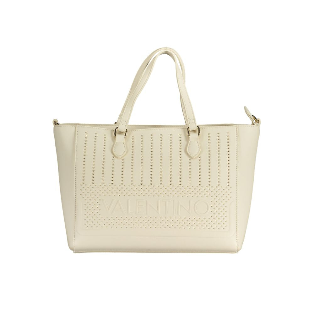 Mario Valentino White Polyurethane Womens Bag with Handles