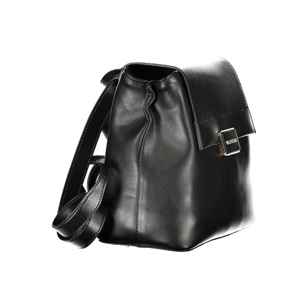 Mario Valentino Black Polyurethane Women's Backpack