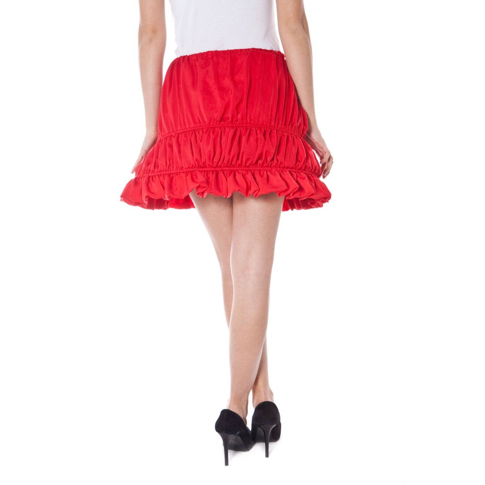 Denny Rose Red Polyester Skirt LUNESCAPE