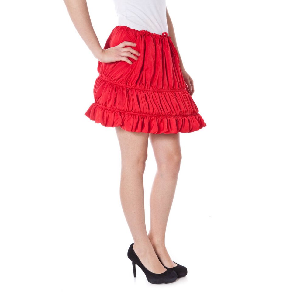 Denny Rose Red Polyester Skirt LUNESCAPE