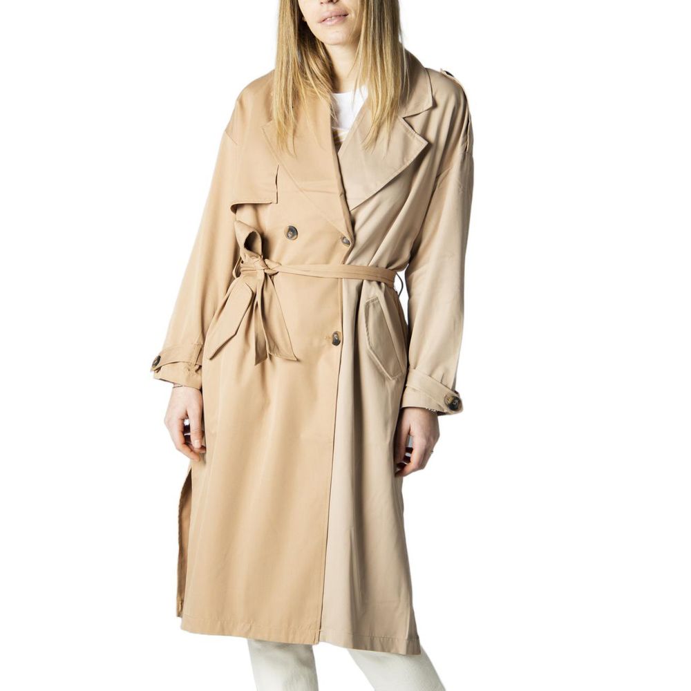 Only Beige Polyester Jackets & Coat LUNESCAPE