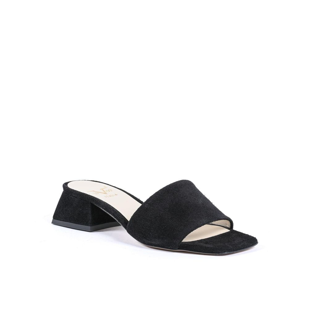 19V69 Italia Black Leather Sandal LUNESCAPE