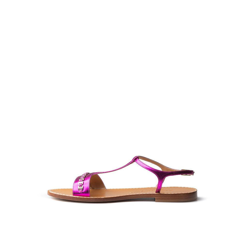 Salvatore Ferragamo Purple Leather Sandal LUNESCAPE