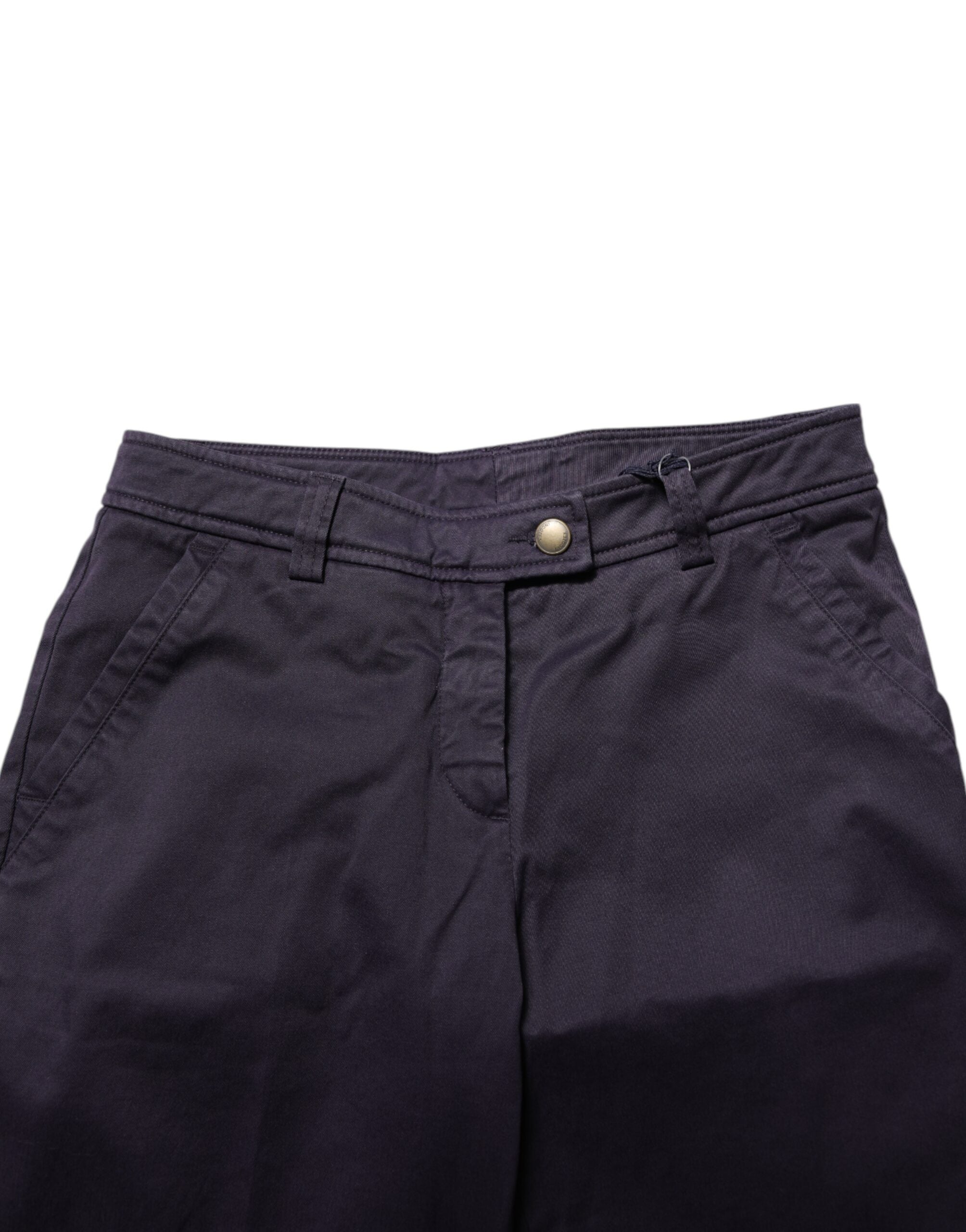 Incotex Dark Purple Mid Waist Casual Straight Pants