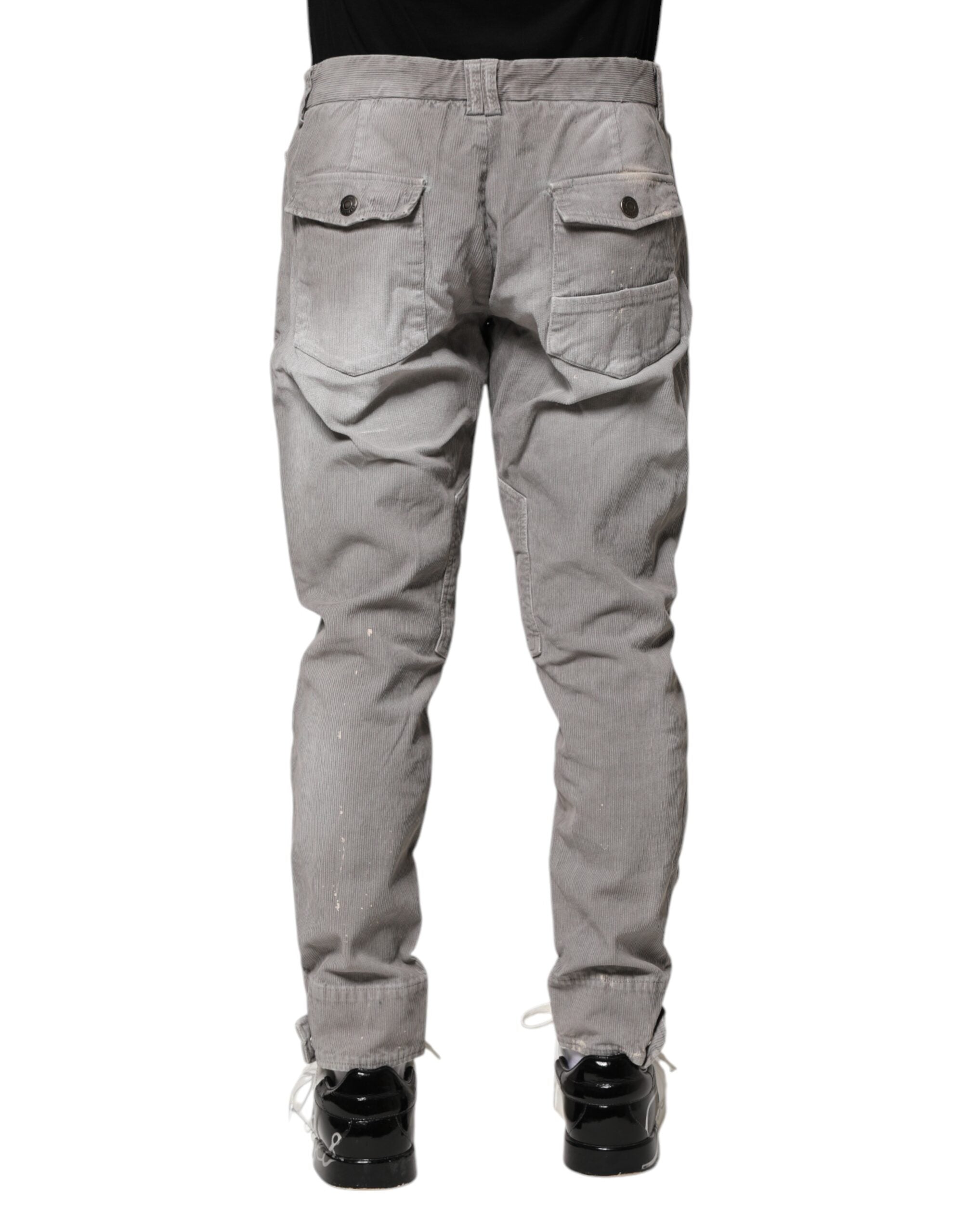 Balmain Light Gray Washed Skinny Fit Men Denim Jeans LUNESCAPE