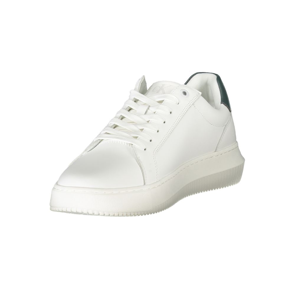 Calvin Klein White Leather Men Sneaker LUNESCAPE