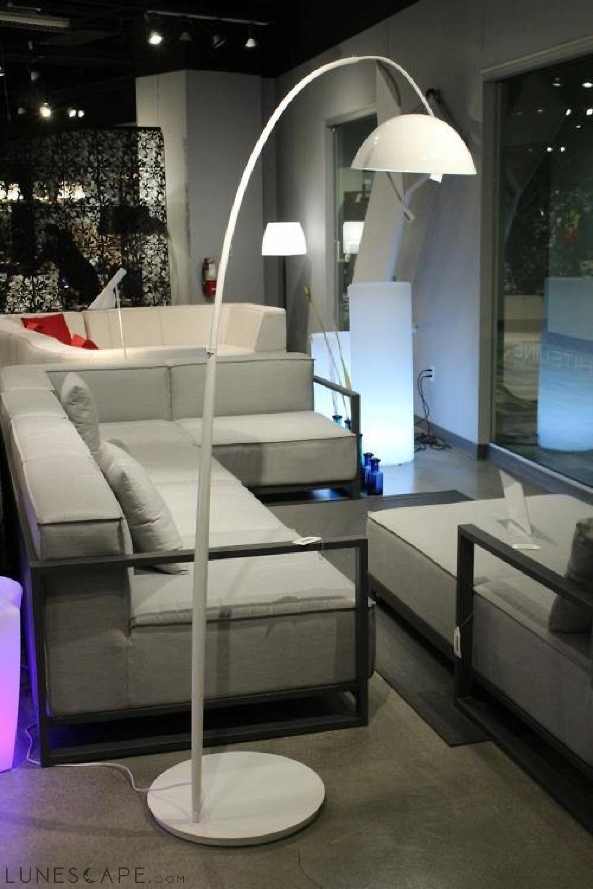 79" X 90.5" White Carbon Floor Lamp LUNESCAPE
