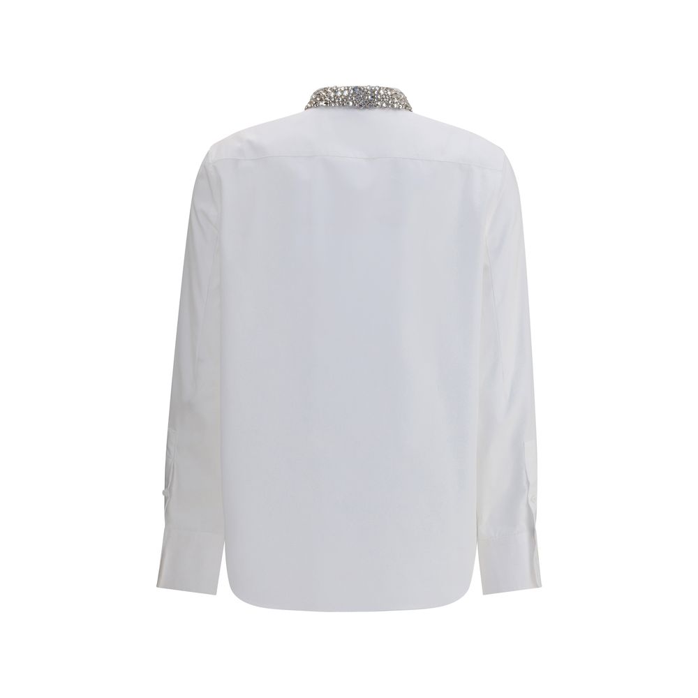 Alexander McQueen Shirt with embellished collar LUNESCAPE