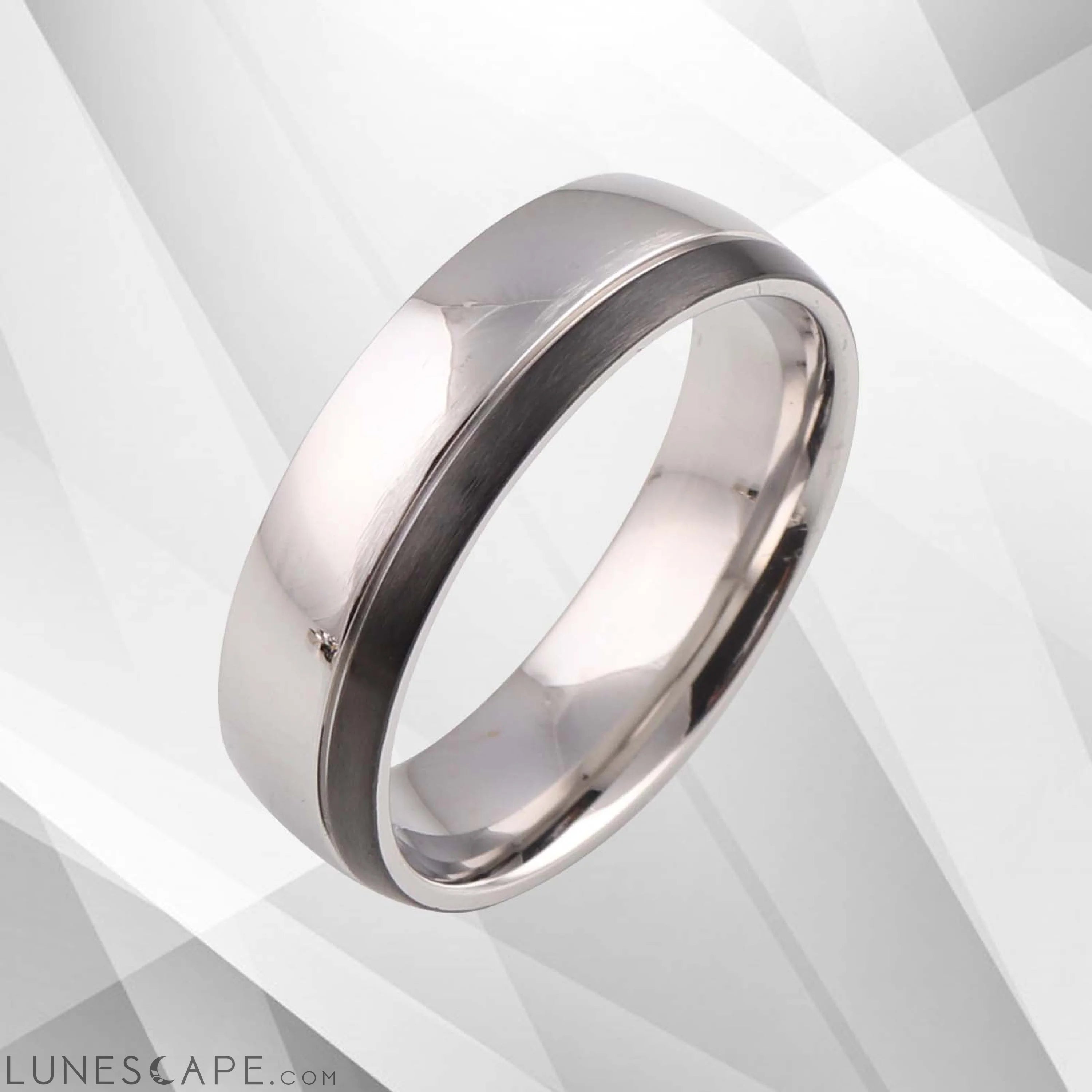 7mm New Boxed Men’s Male Cobalt Wedding Band Ring 18Ct Sparkling White LUNESCAPE