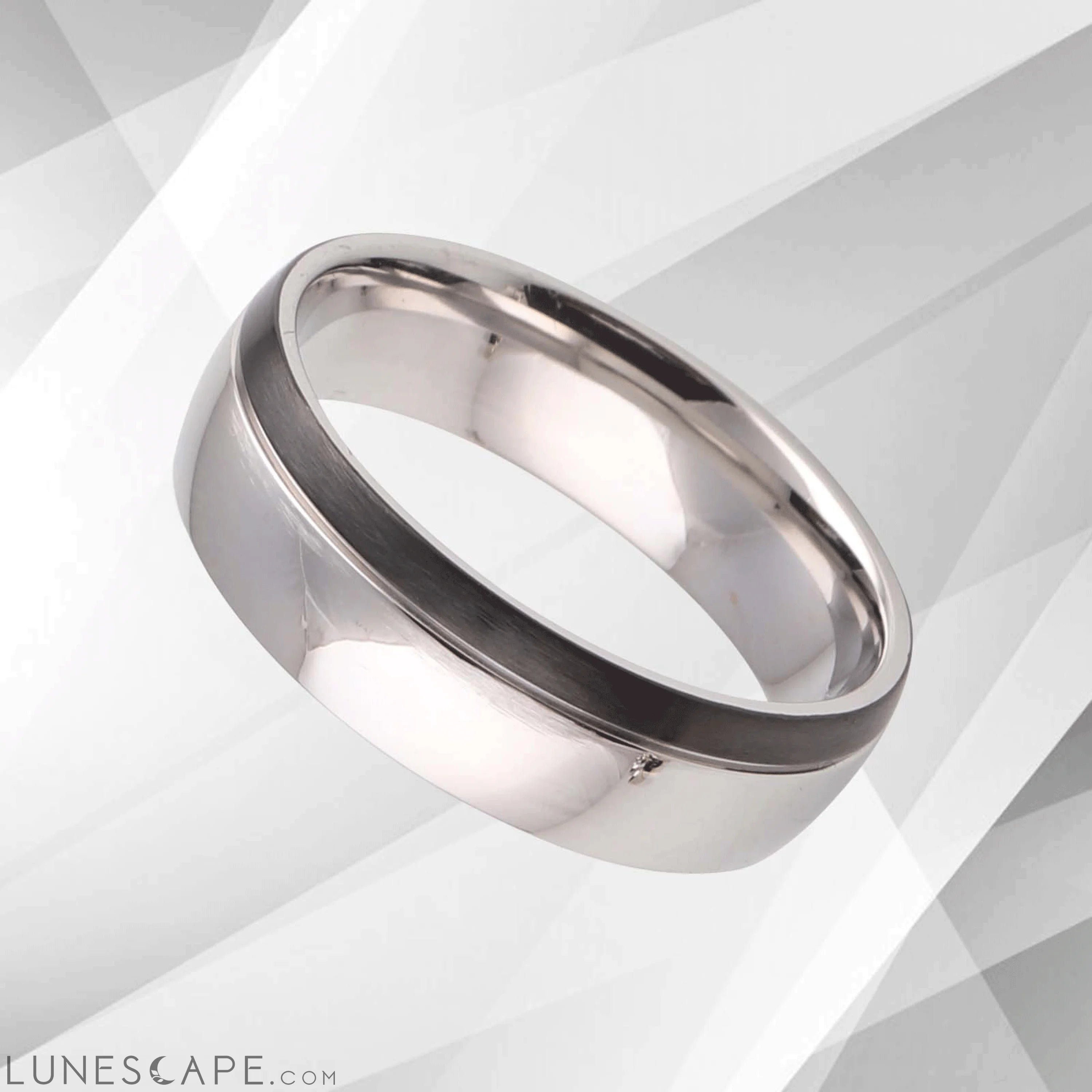 7mm New Boxed Men’s Male Cobalt Wedding Band Ring 18Ct Sparkling White LUNESCAPE