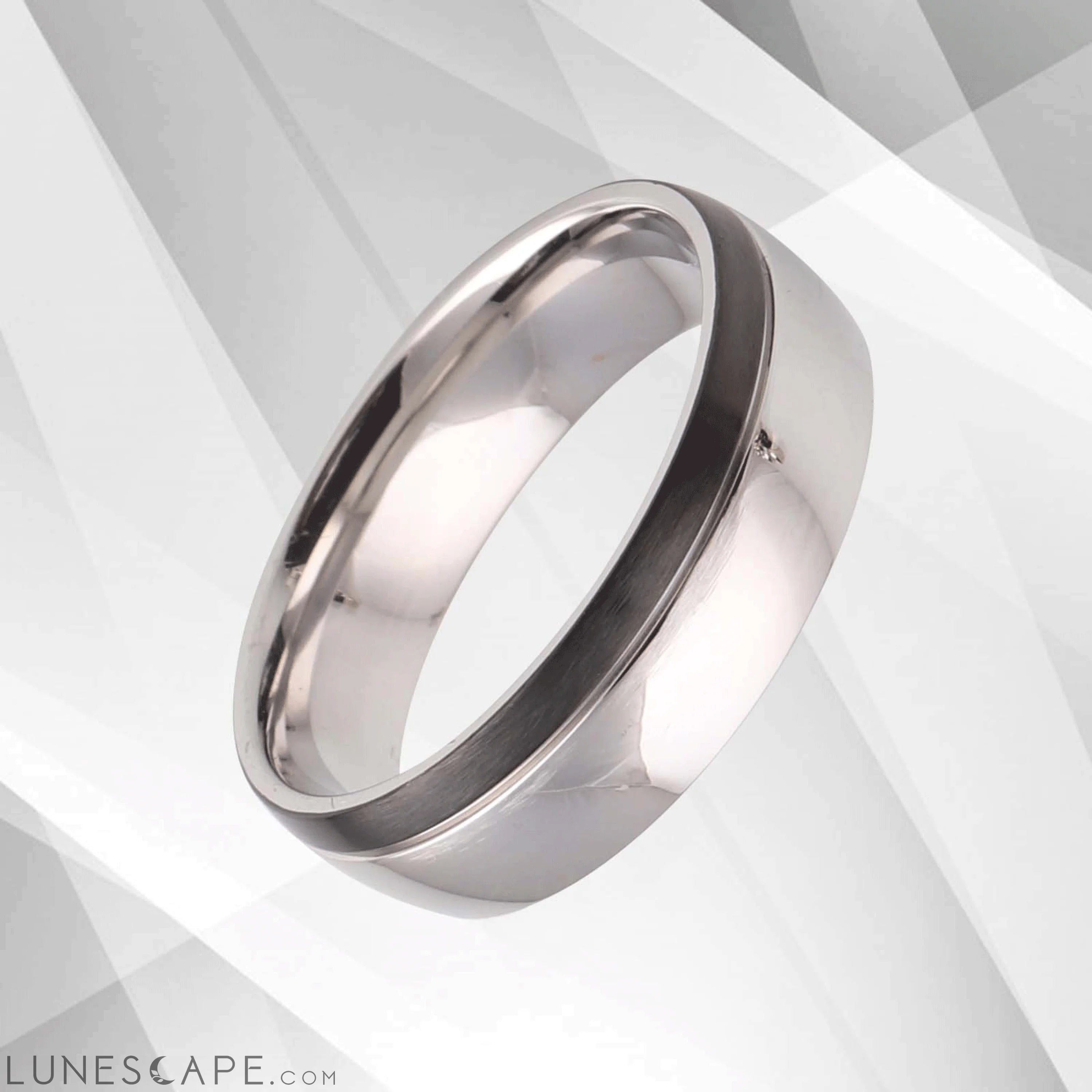 7mm New Boxed Men’s Male Cobalt Wedding Band Ring 18Ct Sparkling White LUNESCAPE