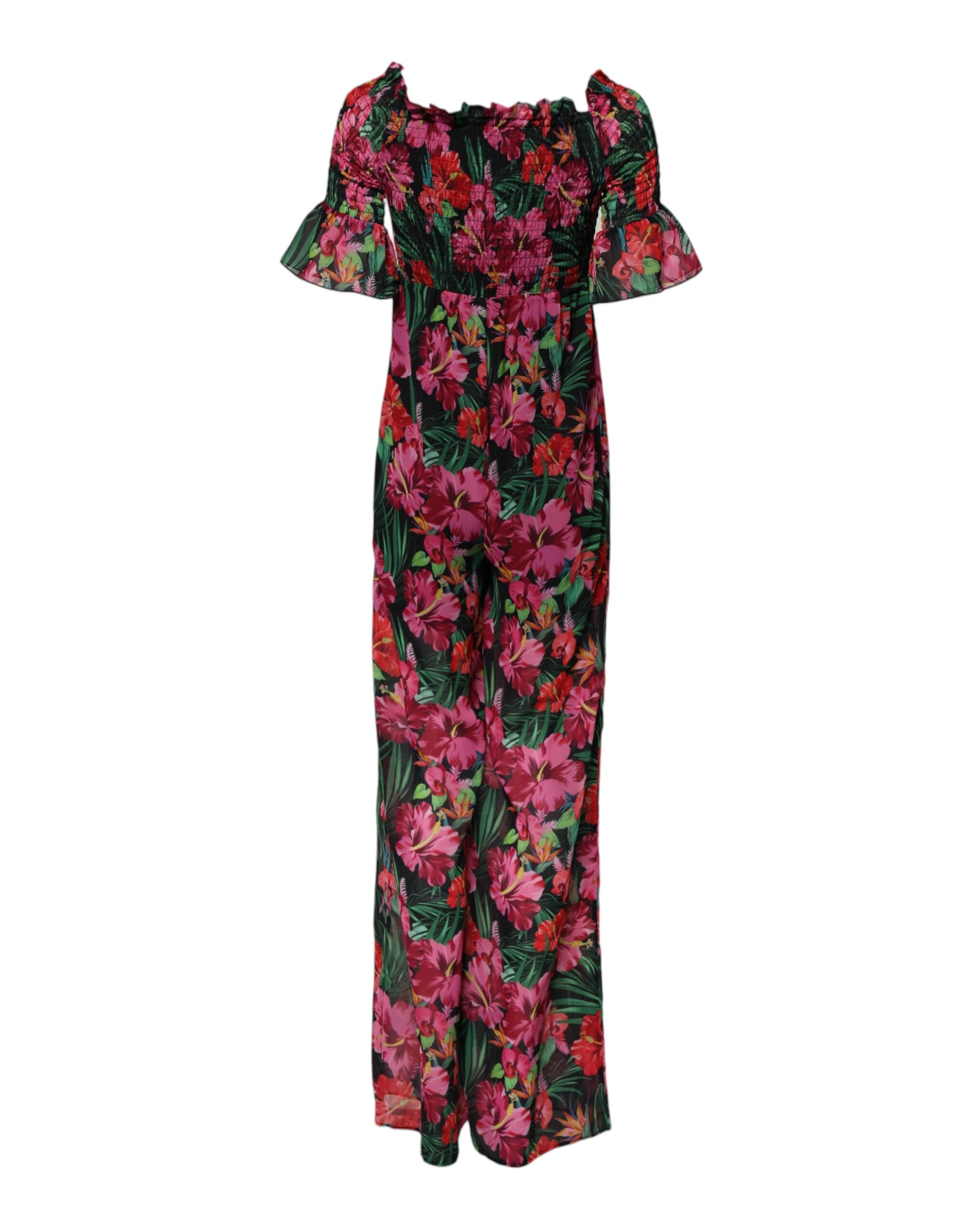 Patrizia Pepe Multicolor Floral Print Overall Jumpsuit