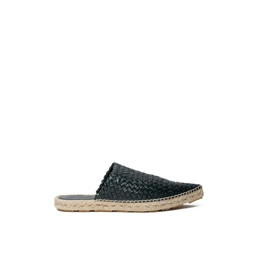 Bottega Veneta Green Leather Slip on Flat Mule LUNESCAPE