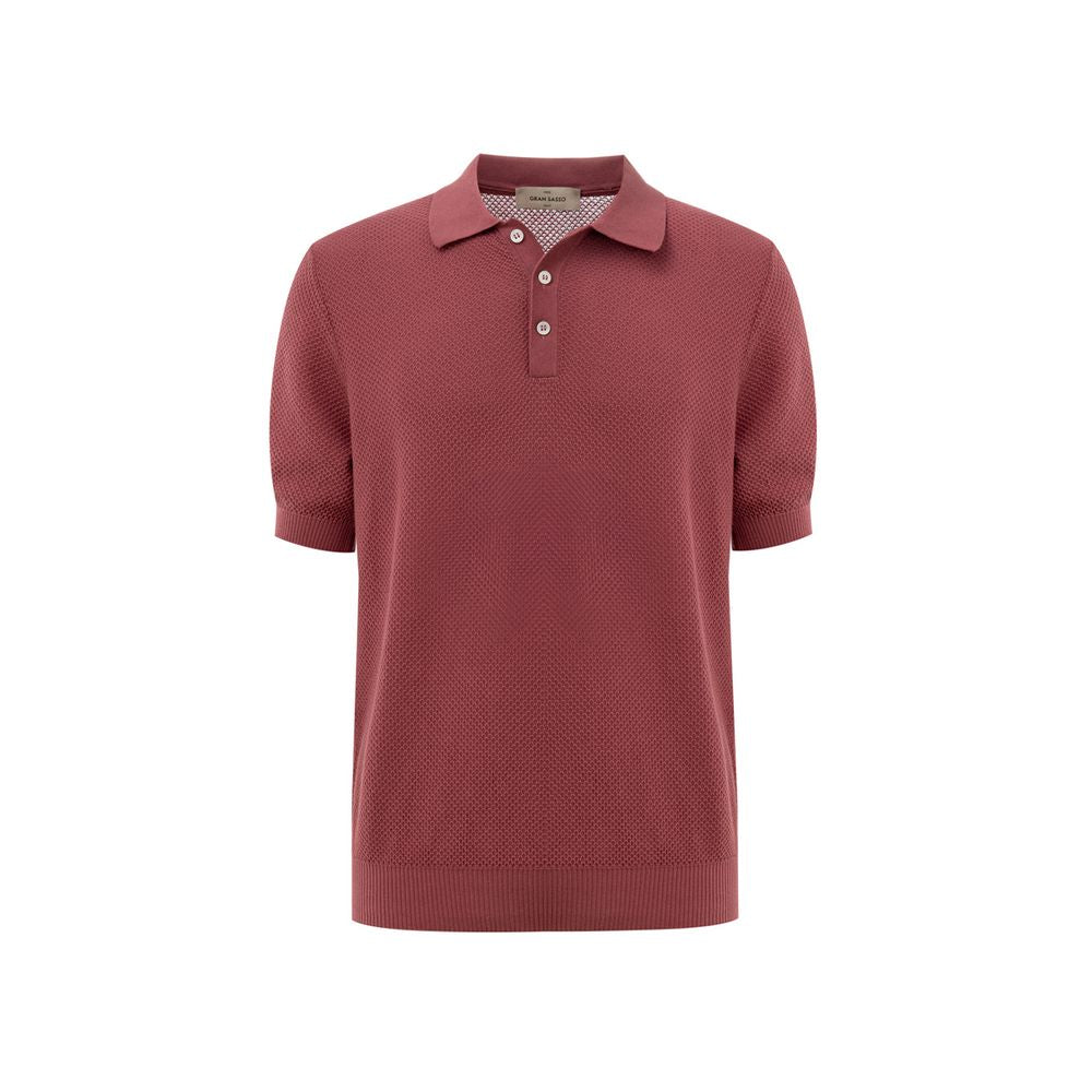 Gran Sasso Red Cotton Polo Shirt LUNESCAPE