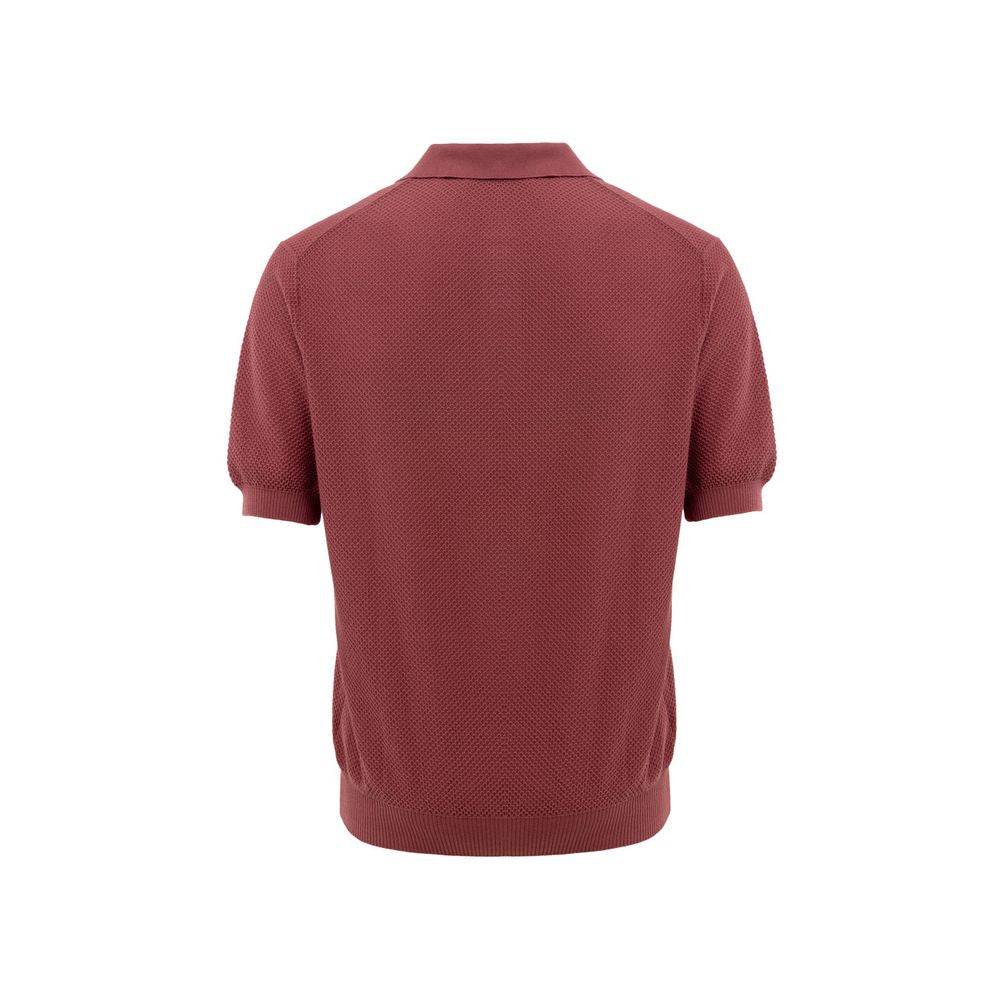 Gran Sasso Red Cotton Polo Shirt LUNESCAPE