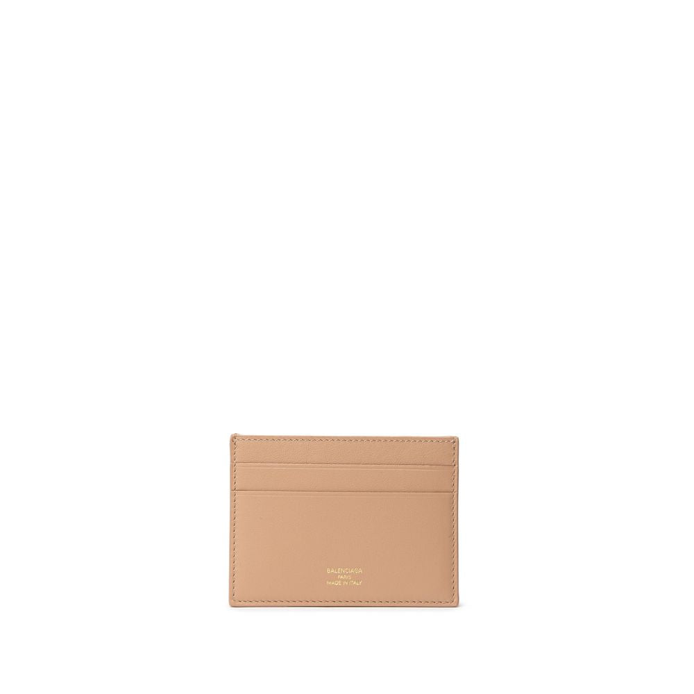 Balenciaga Beige Leather Cardholder LUNESCAPE