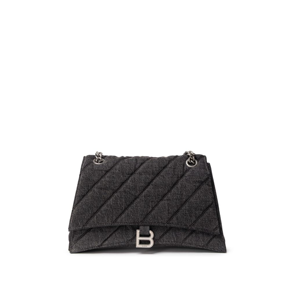 Balenciaga Black Fabric And Leather Shoulder Bag LUNESCAPE
