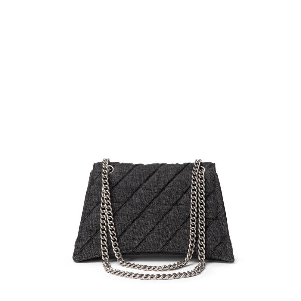 Balenciaga Black Fabric And Leather Shoulder Bag LUNESCAPE
