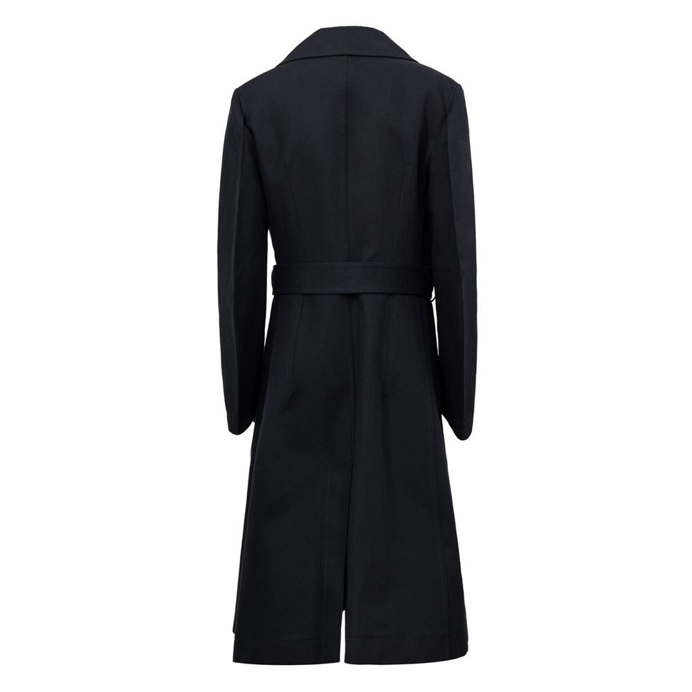 Bottega Veneta Blue Cotton Trench Coat LUNESCAPE