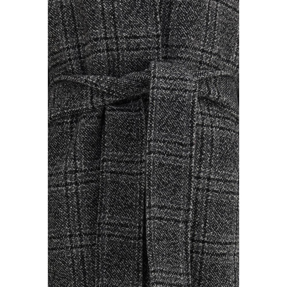 Balenciaga Check long Trench Coat LUNESCAPE