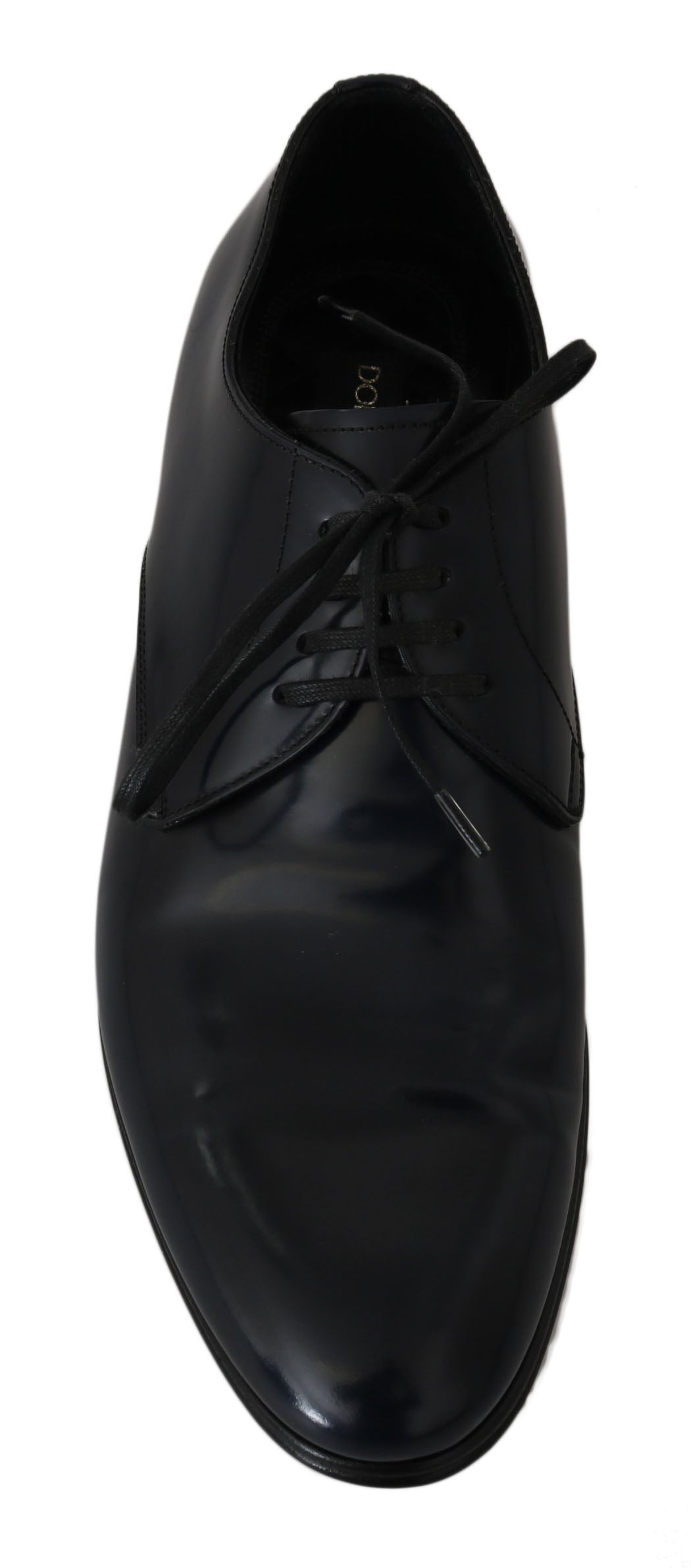 Dolce & Gabbana Blue Leather Dress Derby Formal Mens Shoes LUNESCAPE