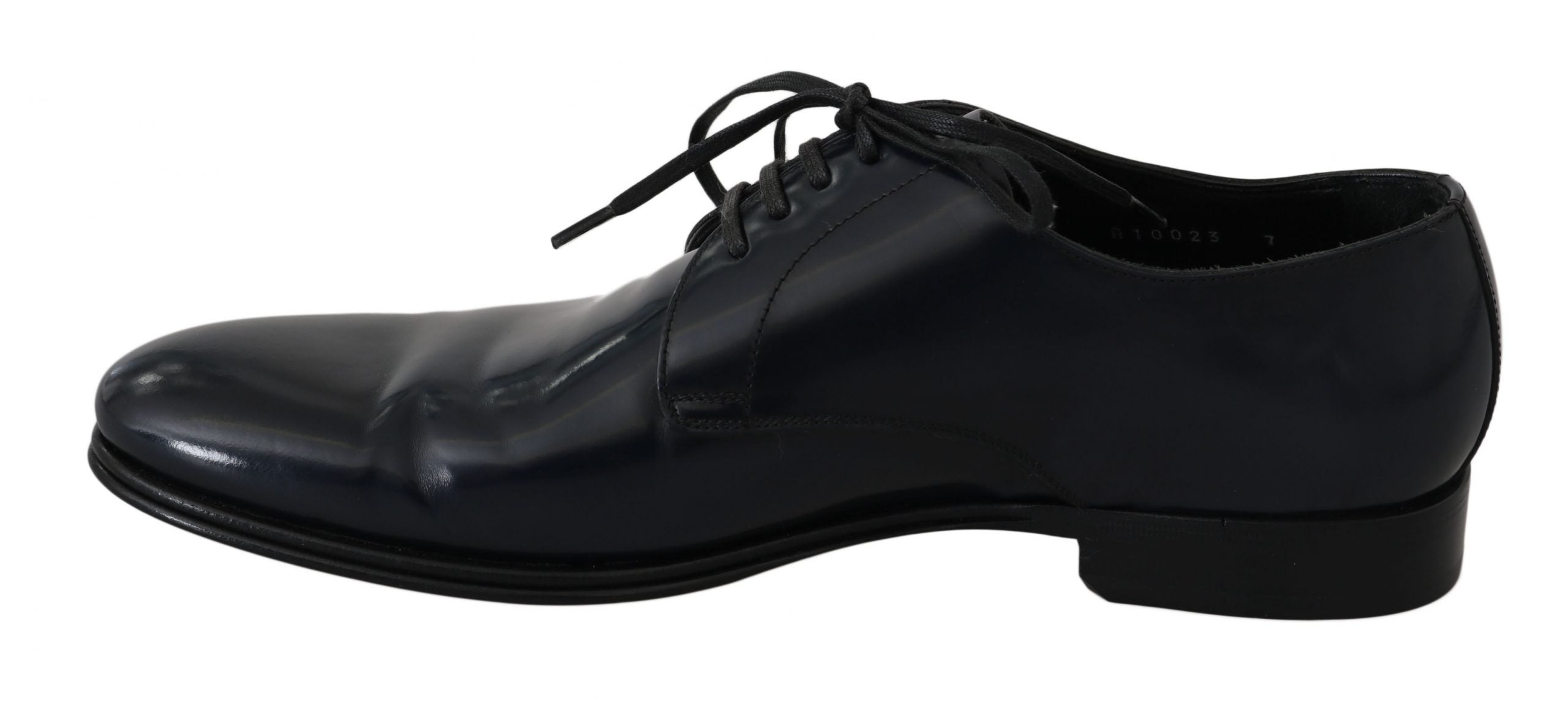 Dolce & Gabbana Blue Leather Dress Derby Formal Mens Shoes LUNESCAPE