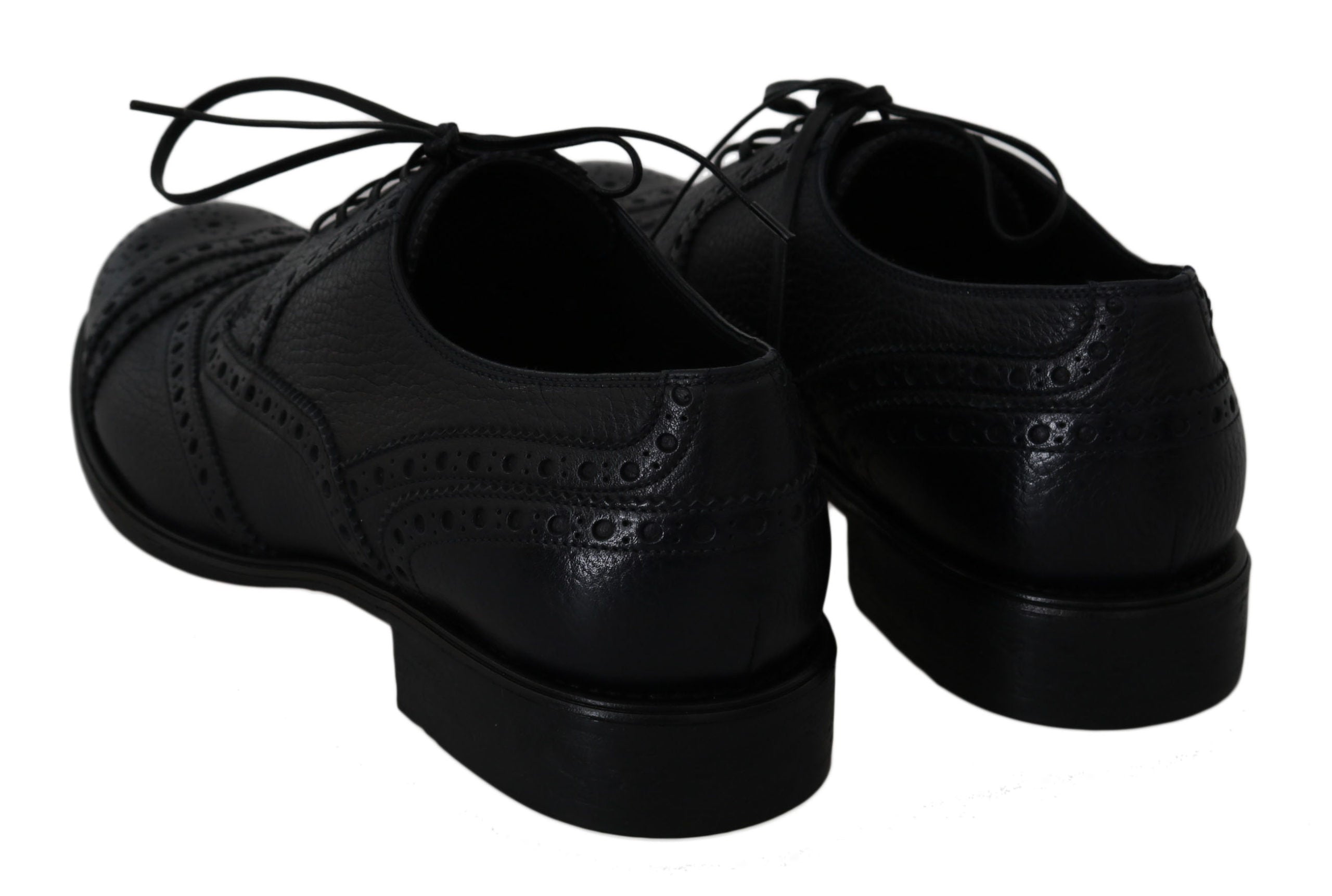 Dolce & Gabbana Blue Leather Wingtip Oxford Dress Shoes LUNESCAPE