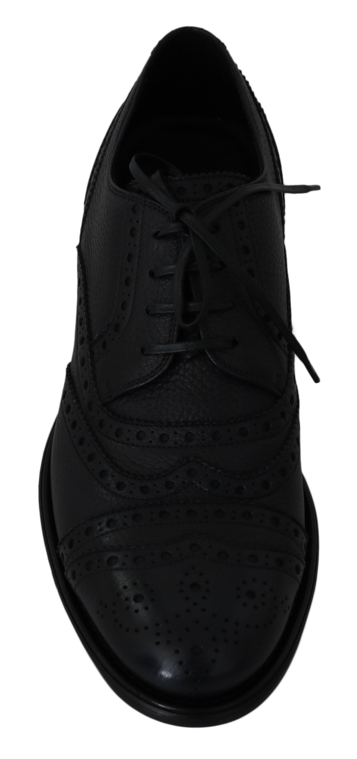 Dolce & Gabbana Blue Leather Wingtip Oxford Dress Shoes LUNESCAPE