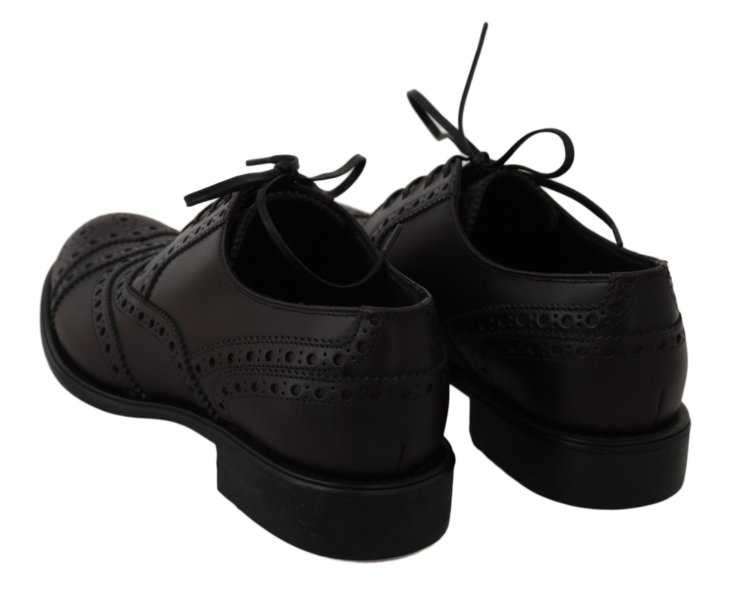 Dolce & Gabbana Black Leather Wingtip Oxford Dress Shoes LUNESCAPE
