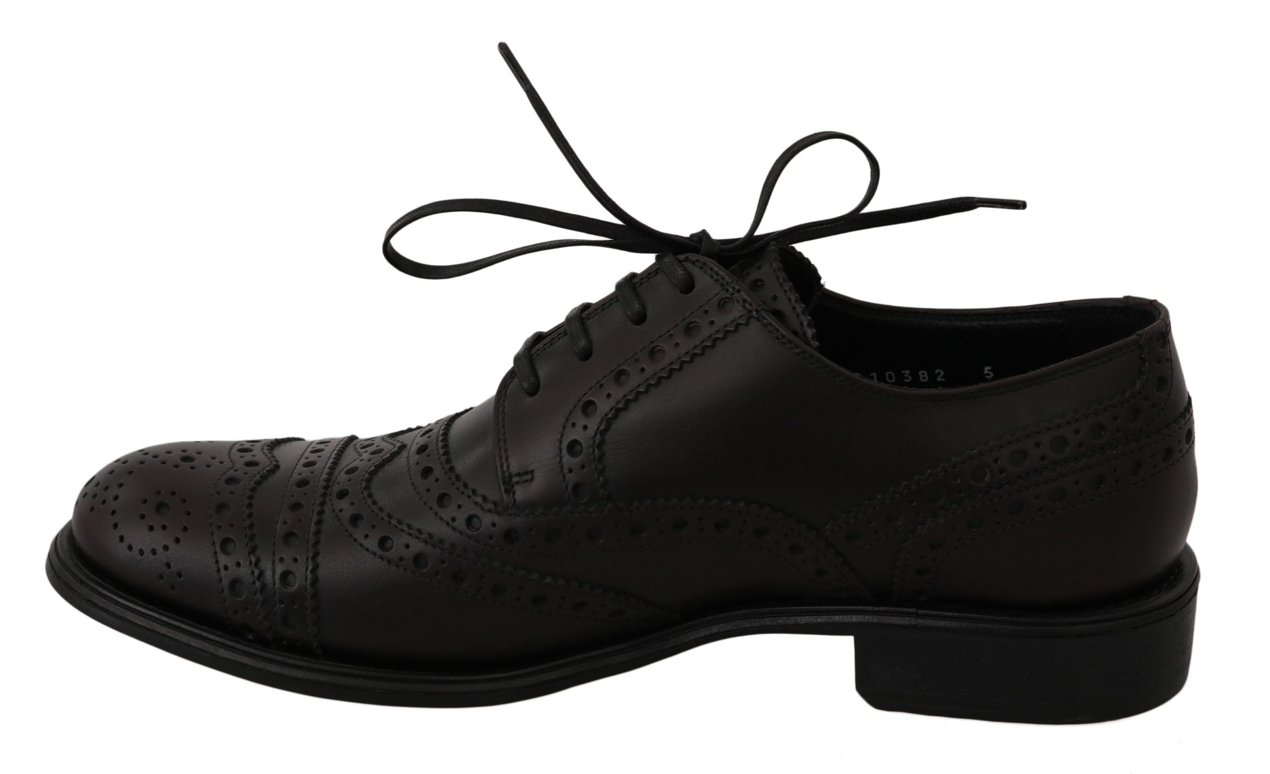 Dolce & Gabbana Black Leather Wingtip Oxford Dress Shoes LUNESCAPE