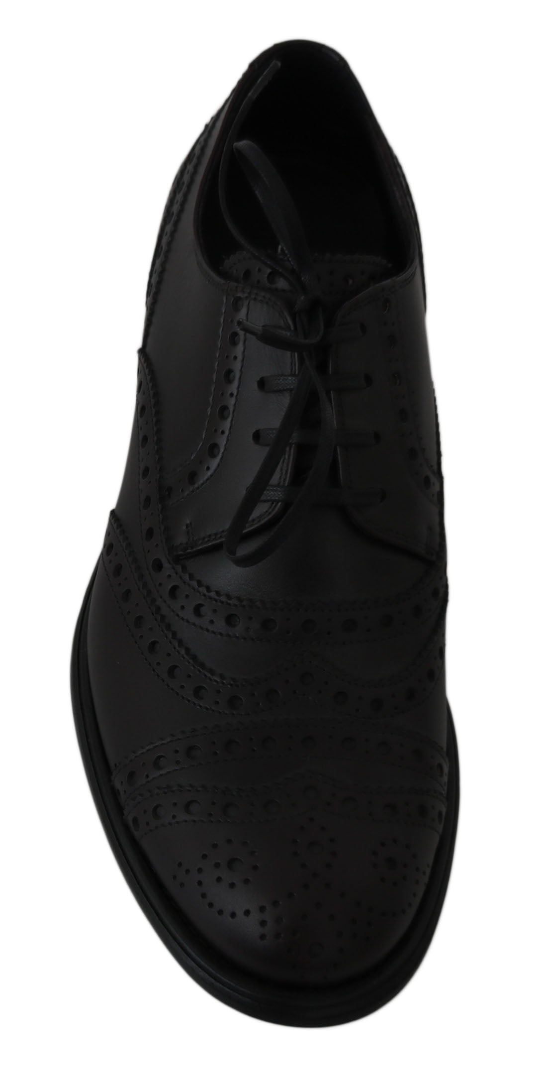 Dolce & Gabbana Black Leather Wingtip Oxford Dress Shoes LUNESCAPE