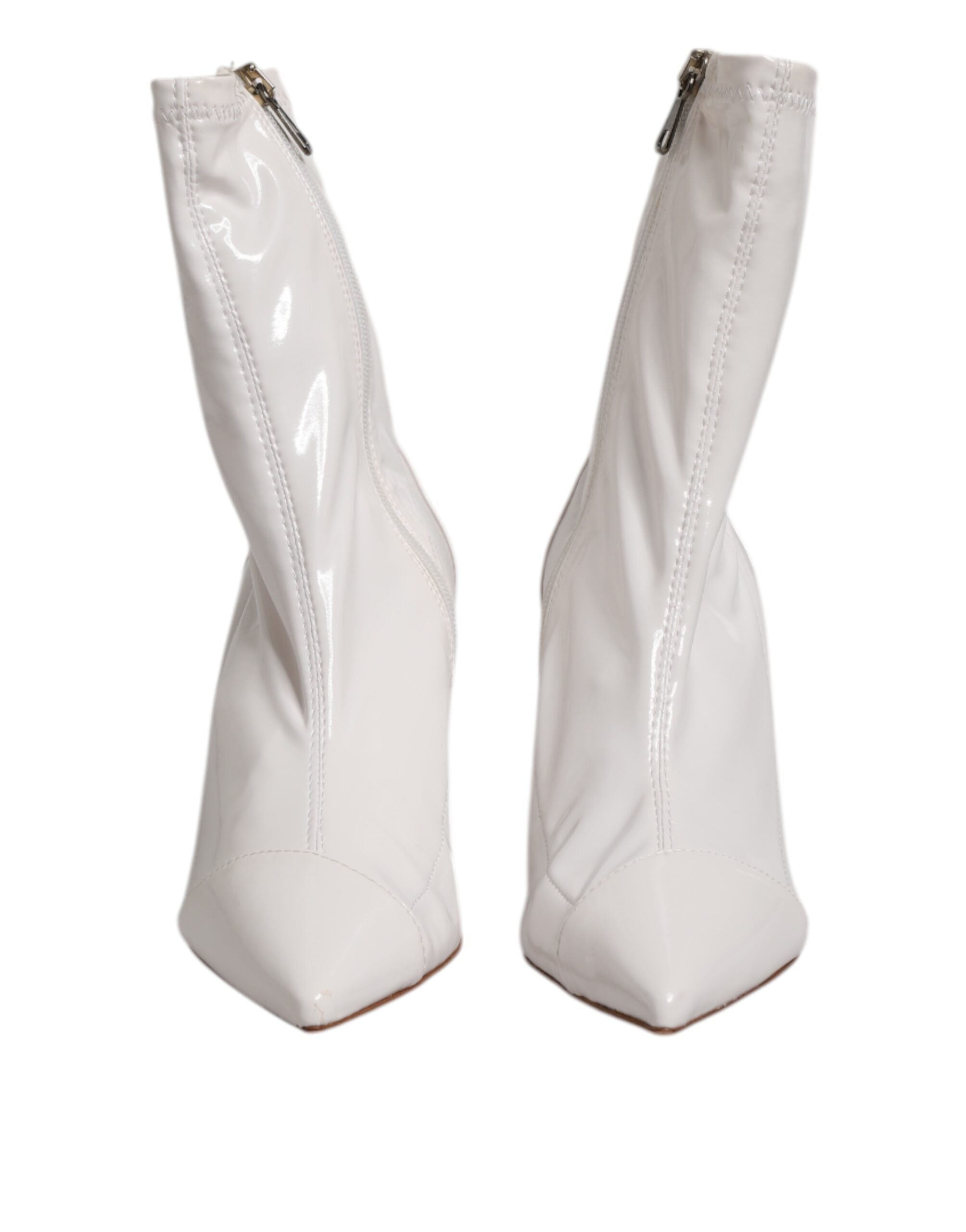 Elisabetta Franchi White Stiletto Heels Mid Calf Boots LUNESCAPE
