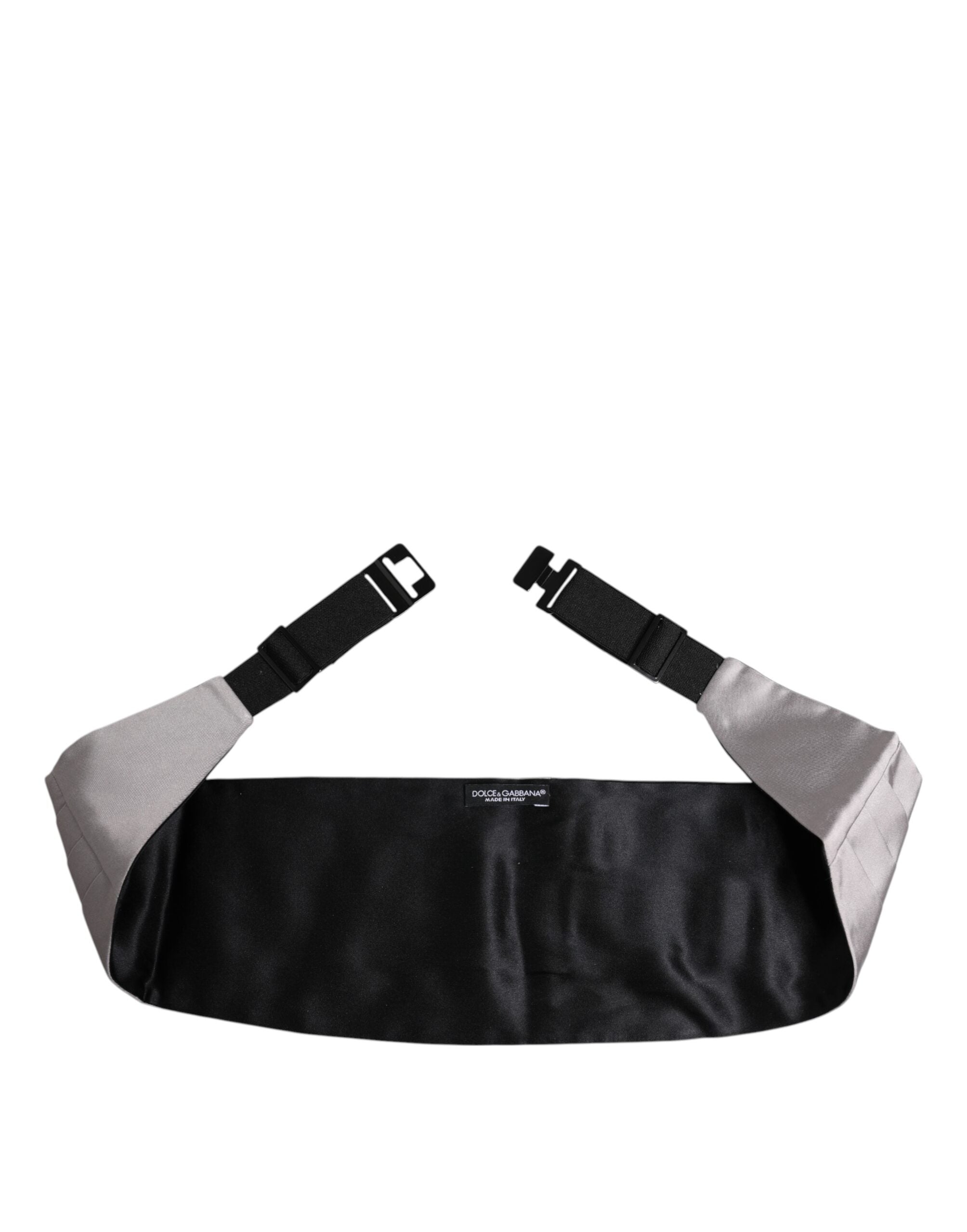 Dolce & Gabbana Gray Men 100% Silk Belt Wide Waist Cummerbund