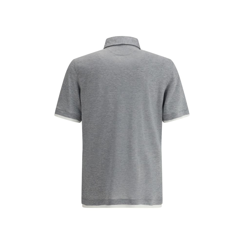 Brunello Cucinelli Silk Polo Shirt LUNESCAPE