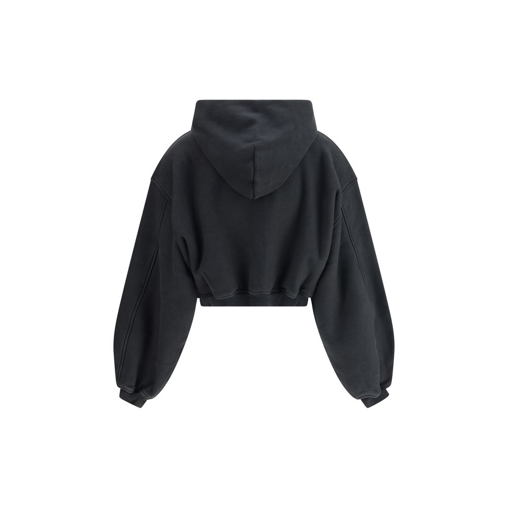 Alexander Wang Cropped zip-up Hoodie LUNESCAPE