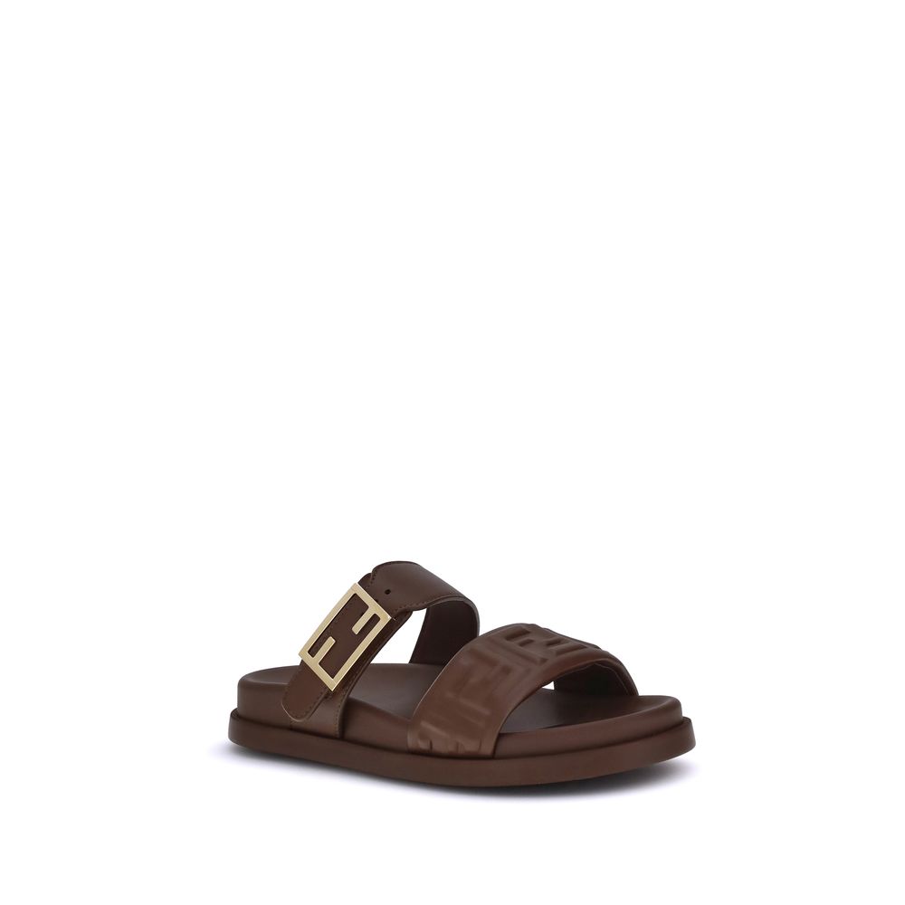 Fendi Logoed Sandals LUNESCAPE