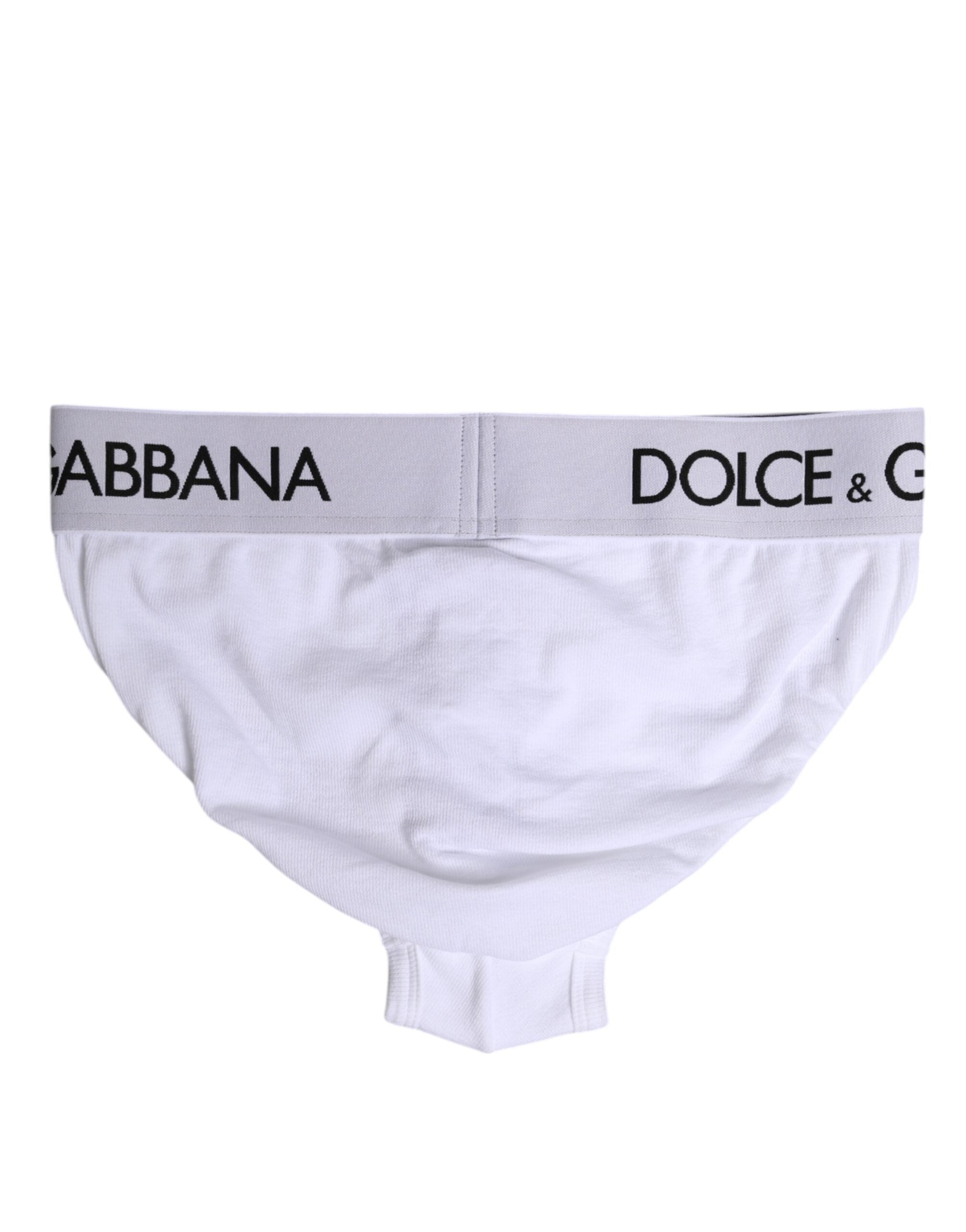 Dolce & Gabbana White Cotton Stretch Regular Brief Underwear LUNESCAPE